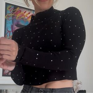 Zara Bejeweled Crop